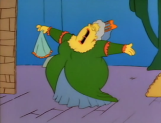 Fat lady via The Simpsons wiki - http://simpsons.wikia.com/